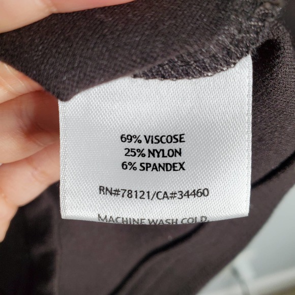 EILEEN FISHER Solid Brown Straight Leg Pull On Pants Sz Small S - Picture 7 of 9